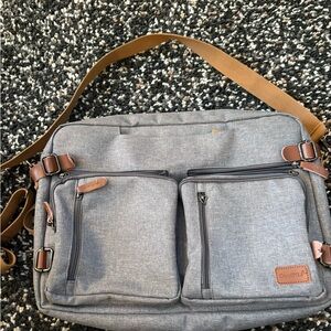 Gray Messenger Bag for Men